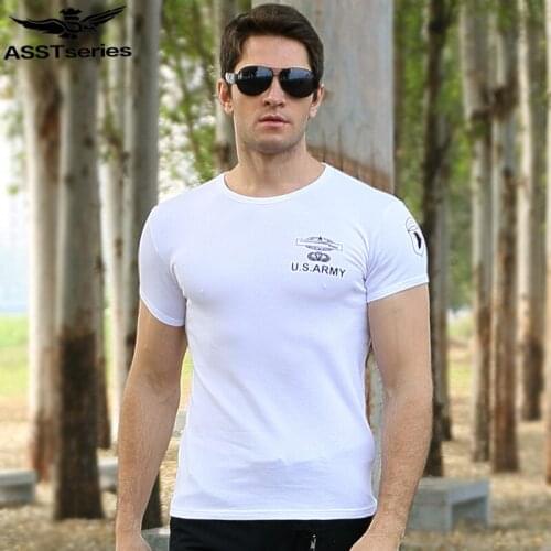 Military T-shirt Men Mens Army Slim Fit T Shirt Print Tshirt For Men Black Khaki White Tee Shirt Homme Camisetas Hombre.BB14