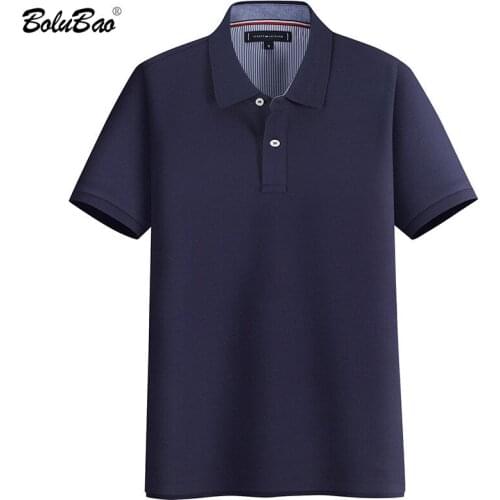 BOLUBAO Trendy Brand Men Solid Polo Shirts Tops Mens Lapel Casual Polo Shirt Comfortable Wild Short Sleeve Polo Shirt Male