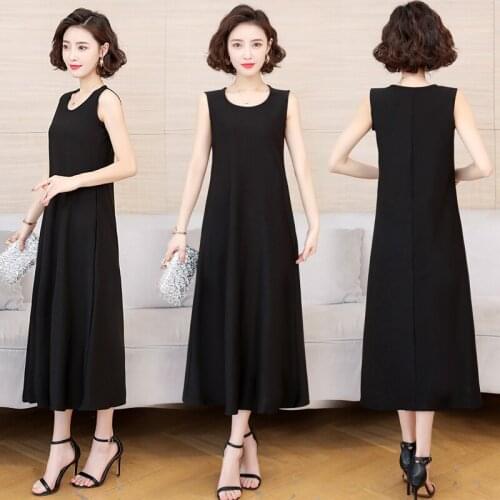 NEW Womens Summer Plus Size Women Party Cocktail Dresses Fashion Loose Casual Long Sleeveless Dress