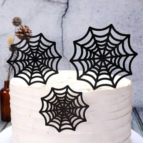 Spider Web Happy Birthday Cupcake Topper Cartoon Novelty Cake Topper For Boys Kids Birthday Party Cake Decorations Baby Shower