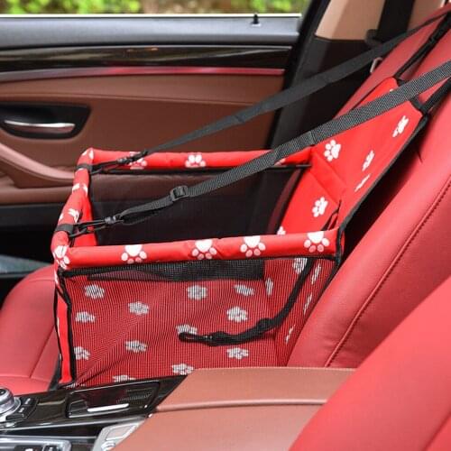 Pet Dog Puppy Cat Transport Carrier Box Car Booster Seat With Safety Leash