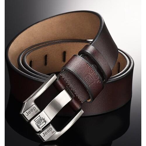 GMCC Luxury Genuine Leather Mens Belt Designer High Quality Jeans Business Belt Black Pin Buckle Fashion Cowboy Waistband 120CM