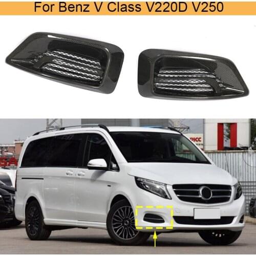 Car Front Bumper Fog Light Cover Trim Mesh Grille For Mercedes Benz V-Class V220D V250 2016 2017 2018 Surround Air Duct