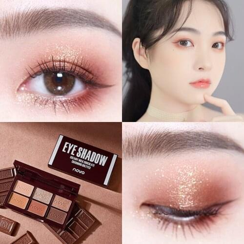 Chocolate Silky Eyeshadow Palette Is Waterproof Sweatproof Does Not Take Off Makeup Does Not Smudge And The Powder Is Fine TSLM1