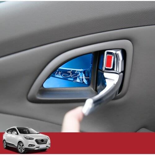 Lsrtw2017 car inner door handle bowl trims for Hyundai IX35 tucson ix 2009 2010 2011 2012 2013 2014 2015 Accessorie decoration