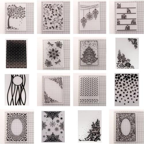 YINISE Plastic Embossing Folder For Scrapbook Stencils FLOWERBACKGROUND DIY PAPER Album Cards Making DECORATION Scrapbooking NEW