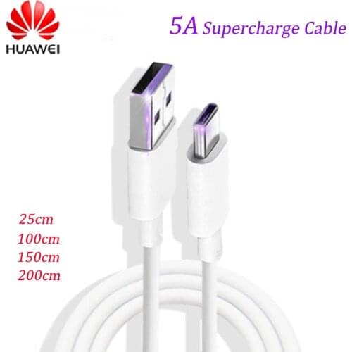 1/1.5/2M Original Huawei Super Charging Cable 5A For Huawei P40 P30 P20 P10 Pro Lite Supercharge Honor V30 V20 S V10 Mate 30 20