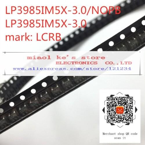 [10pcs]100%New original: LP3985IM5X-3.0/NOPB LP3985IM5X-3.0 mark: LCRB - IC REG LINEAR 3V 150MA SOT23-5/SC-74A/SOT-753