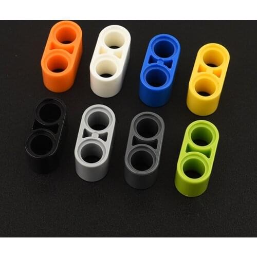 10PCS 43857 High-tech hole beam hole arm 1 x 2 Thick Building Blocks Parts MOC DIY Education Build Toys Brick