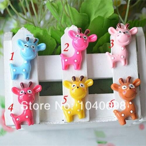 10pcs/lot 26*30mm cute resin deer flat back cabochon for DIY phone,nail art decoration Jewelry Making Findings