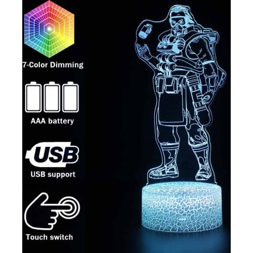 10 styles Apex Legends Lamp Bangalore/Gibraltar/Mirage Action Figure Night Light Luminous toys For Apex Legends Gamers Xmas gift
