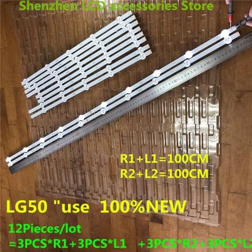 100%NEW 12PCS(3*R1 3*L1 3*R2 3*L2) LED Backlights for LG 50LN5600 6916L-1273A 6916L-1241A 6916L-1276A 6916L-1272A