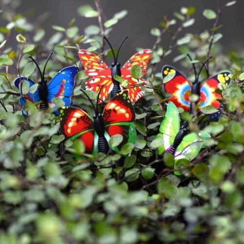 4Pcs/lot Moss Micro Mini Butterfly Jewelry Landscape Simulation Cartoon Colorful DIY Assembled Small Ornaments KS 036