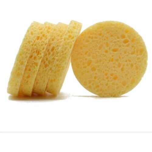 5/10pcs 7cm Face Round Makeup Remover Tool Natural Wood Pulp Sponge Cellulose Compress Cosmetic Puff Facial Washing Sponge