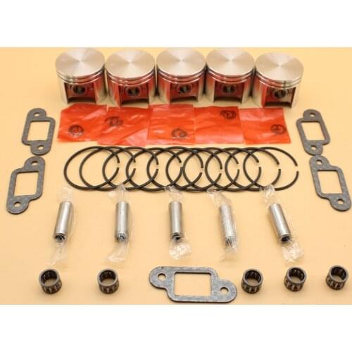 5Pcs/lot 42.5mm Piston Rings Bearing Muffler Gasket Kit Fit STIHL MS250 MS 250 025 Chainsaw Engine Motor Parts