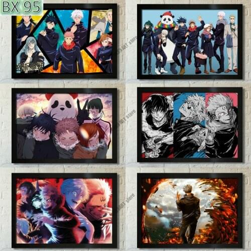 5D Diamond Painting Jiu-Jitsu Kaisen Mosaic Anime Cross Stitch Kits Diamond Embroidery Full Square Drill Kids Room Decoration