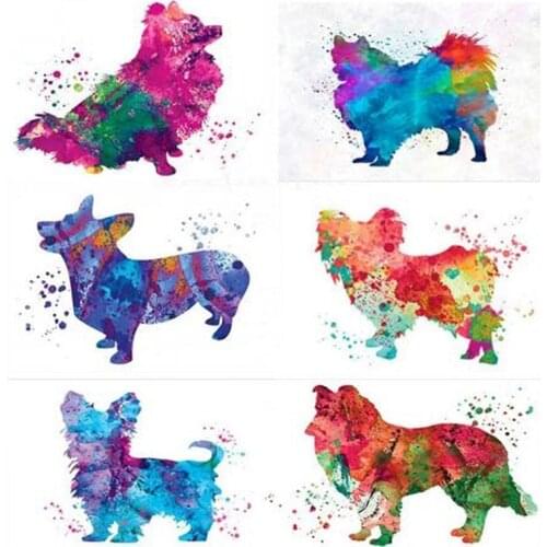 5D DIY Diamond Embroidery watercolor Dog, Pomeranian,3d,Diamond painting Cross Stitch Full Drill Mosaic Christmas Gift C572