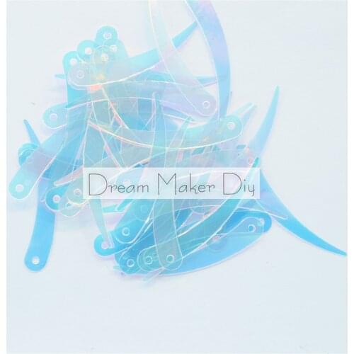 1000PCS(50g) 5*32mm Brilliant Transparent Ivory Design Sequin&Paillette Sewing Embellishment Findings DIY Garment Accessories