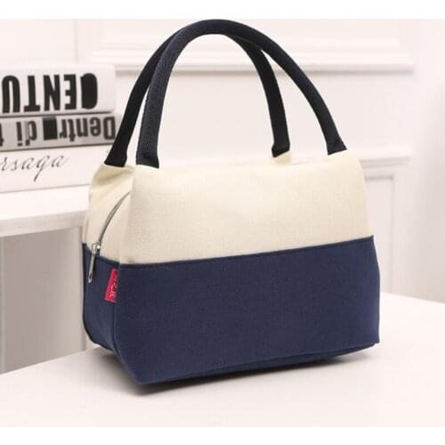 Brand Canvas Lunch Bags For Women Fashion Portable Thermal Insulated Lunch Box Bag Tote Bolsa Comida Lunch Bag For Kids School