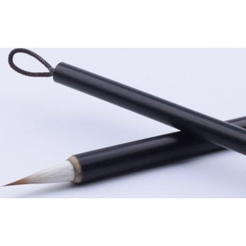 Pure-tailed wolf and sheep with little regular script watercolor hook line Lingfei Tao Te Ching writing brushcalligraphy