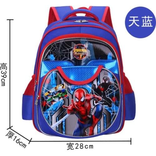Disney Cartoon 3D Spider-Man Captain America Childrens Schoolbag Boy Kindergarten Schoolboy Backpack Fashion Waterproof bags