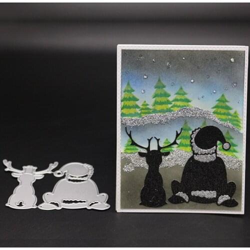 Santa Claus design Metal cutting mold scrapbook album embossing DIY paper card making decorative mold process