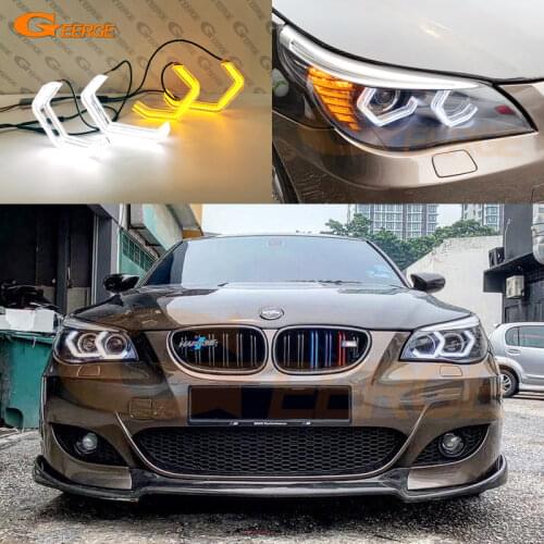 For BMW 5 series E60 E61 525i 528i 530i 535i 545i 550i M5 Ultra Bright Concept M4 Iconic Style LED Angel Eyes Day light