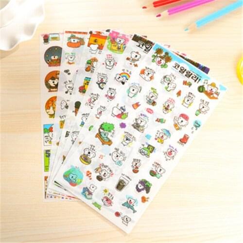 DL Lovely cartoons, transparent Kola, hand account sticker and sticky paper, Korean childrens hand account handset decoration