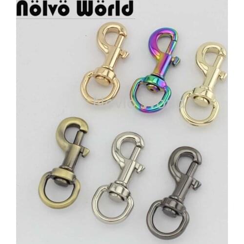 Nolvo World 5 colors 5-20-100pcs 43*11.6mm 1/2" metal buckles bag buckle keychain trigger lobster clasps swivel snap hooks