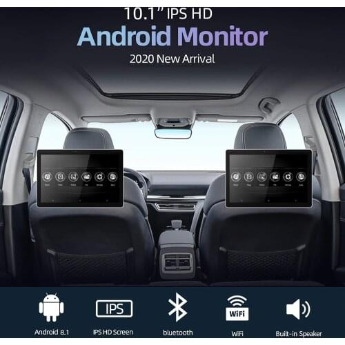 10.1 Inch Android Car Headrest Monitor HD 1080P Video Touch Screen WIFI/Bluetooth/USB/SD//FM MP5 Video Player