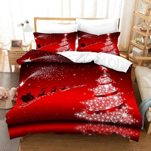 Cartoon 3D Printed Pillowcases Bedding Set Queen King Size Dropshipping Boy gift Merry Christmas Happy New Year YB0613