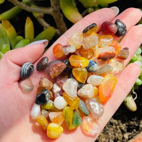Natural Crystal Chakra Healing Medaion Gemstone Reiki Tumble Gravel For Decoration
