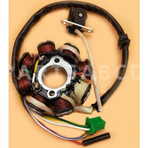 New GY6 125 150CC 8 pole Coil Stator 5 Wires For GY6 Motorcycle Diet Bike Magneto 8 coil Stator Magnetic Coil