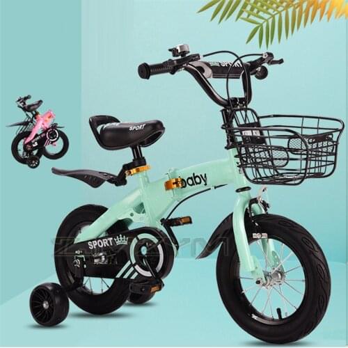 New Childrens Bicycle Boys And Girls Cycling Bike 12/14/16/18 Inch Folding Bicycle Light Students Bicycle Adjustable Height