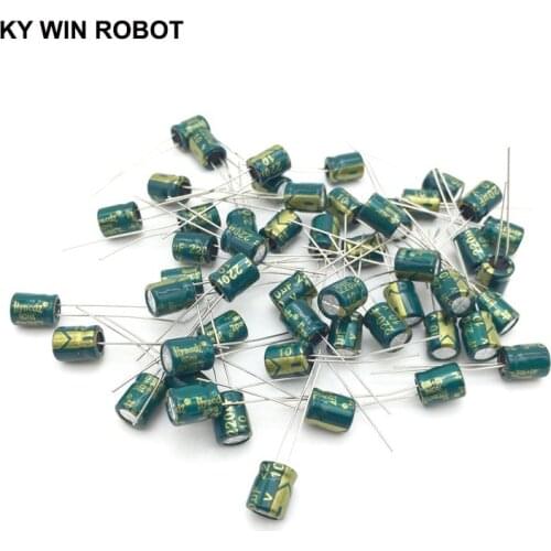Pengiriman gratis 50 pcs/lot 10 V 220 UF 6*7mm 6mmX7mm Aluminum electrolytic capacitor ic