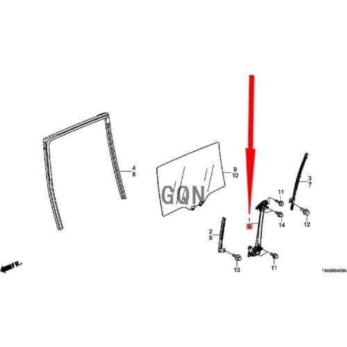 Side sliding door glass lifter 2018-Hon daO DYS SEY power window button front door glass lifter assembly door window button