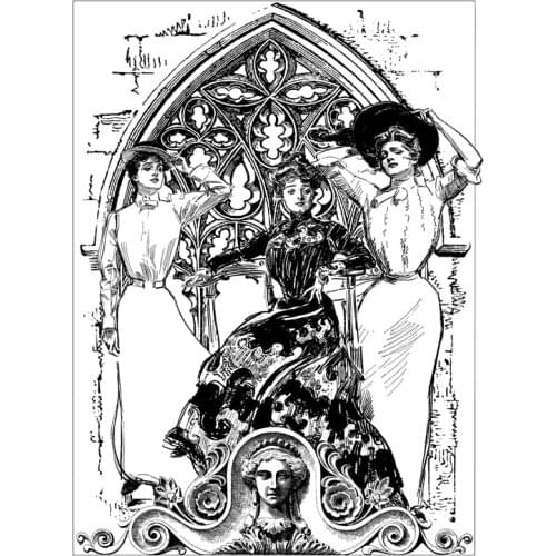 Girls Clear Silicone Stamp/Seal for DIY scrapbooking/photo album Decorative clear stamp sheets ST0377