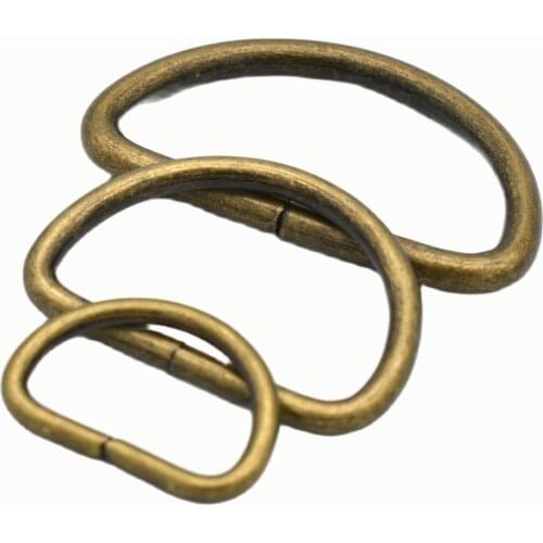 20/38mm Bronze D Ring Slide Adjustable Buckles Loop Metal Belt Strap Buckles Bag Clasp Purse Handbag Hardware Dog Collar Supply