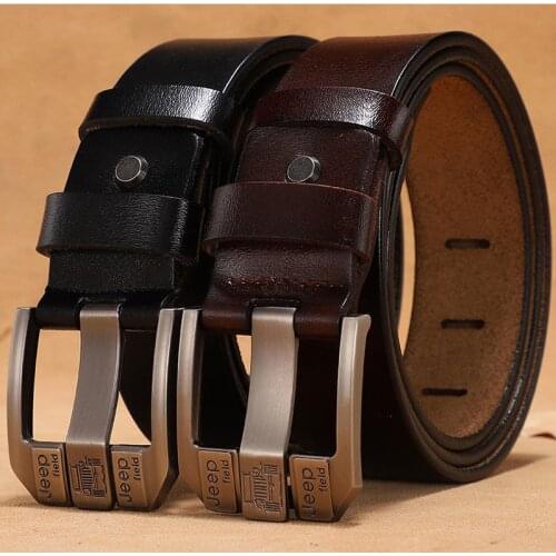 Famous Luxury Brand Designer Belt Men Plus Size 130 140 150 160 170cm Cow Genuine Leather Belts Cowskin Pin Buckle Strap Jeans