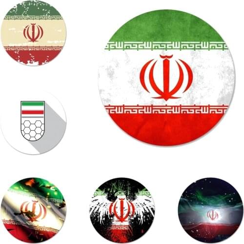58mm Luxury iran national flag Icons Pins Badge Decoration Brooches Metal Badges For Clothes Backpack Decoration