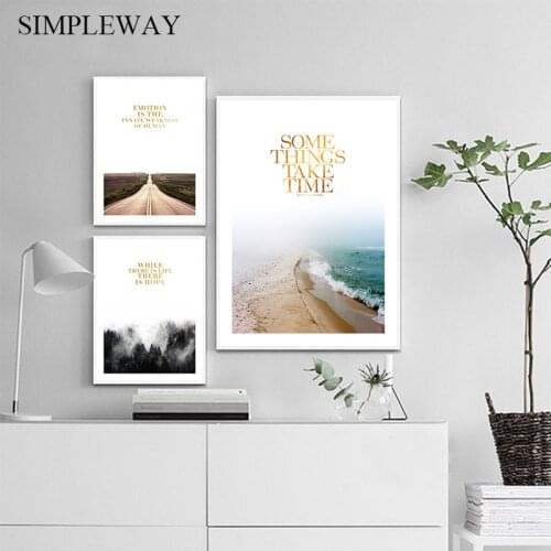Scandinavian Landscape Canvas Poster Nordic Wall Art Print Coastal ForePainting Decoration Picture Modern Living Room Decor