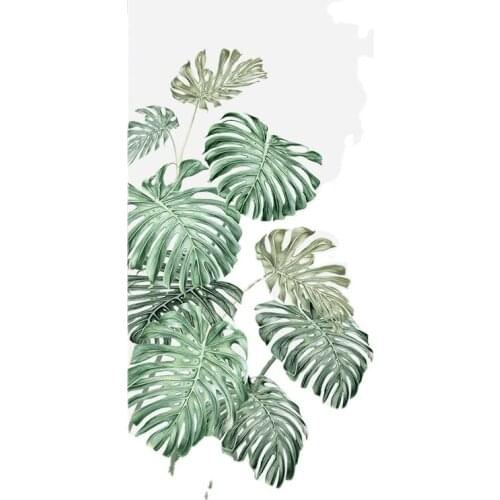 DIY Modern Art Wall Decal Green Plant Wall Sticker Beach Palm Leaves Wall Decals Living Room Decoration Wall Decoration