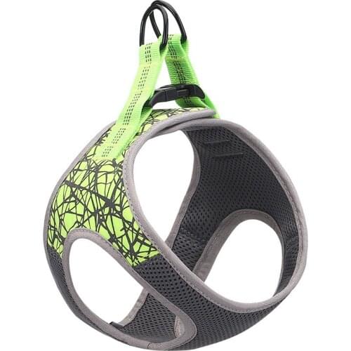 Reflective Nylon Pet Dog Harness Vest No Pull Mesh Adjustable Breathable Harness For French Bulldog Pitbull Small Medium Dogs