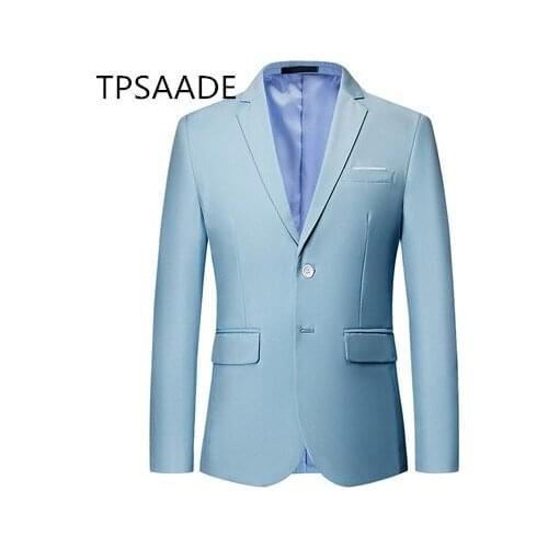 TPSAADE 2020 New Fashion Men Suit Jacket Brand Male Slim Fit Business Blazer Casual Single Breasted Jacket For Wedding Plus Size