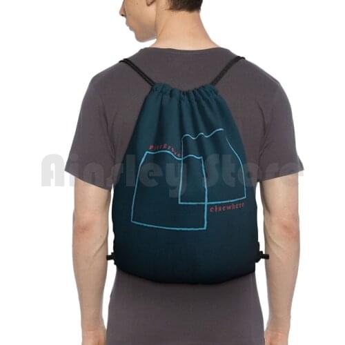 Elsewhere Pinegrove Album Cover Backpack Drawstring Bags Gym Bag Waterproof Music San Cisco Alt Bands Music Bands Guitar