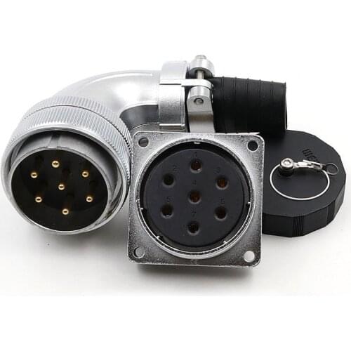 WEIPU WS48 TS+Z 90 Degree Male Plug M48 Waterproof Electrical Connector LED Display Lighting Screen Adapter 5 7 20 27 38 42 Pin