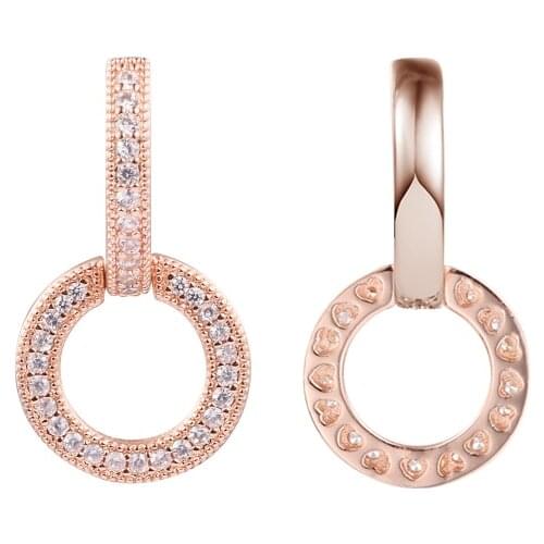 2021 Summer Sparkling Double Earrings With Clear CZ Sterling Silver Jewelry Woman Earrings Elegant Drop Earrings
