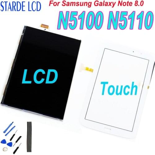 AAA+ For Samsung Galaxy Note 8.0 N5100 N5110 GT-N5100 GT-N5110 LCD Display Touch Screen Digitizer Glass Sensor Replacement