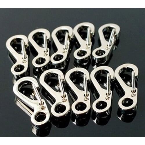 10PCS/LOT Mini SF Spring Backpack Clasps Climbing Carabiners EDC Keychain Camping Bottle Hooks Paracord Survival Gear