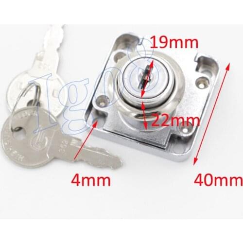 5PCS 22mm Door Drawer Lock 138-22 2Keys/Lot